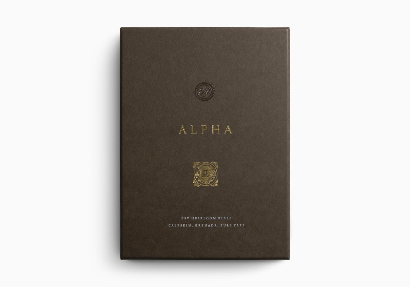 ESV Heirloom Bible, Alpha: Personal Size Edition